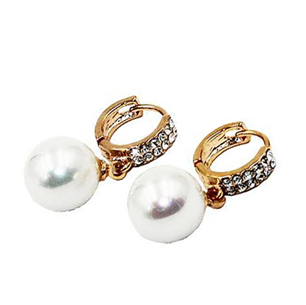 Fashion pearl gold earrings